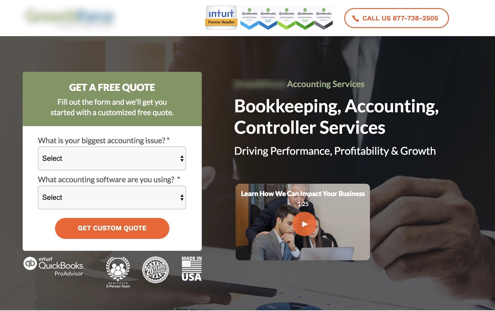 Landing Pages Talent Horizon Multimedia