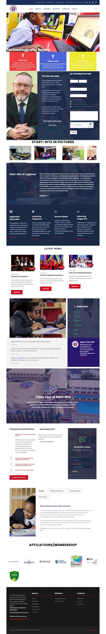 Talent Horizon Multimedia Website Design Project - Startrite Schools