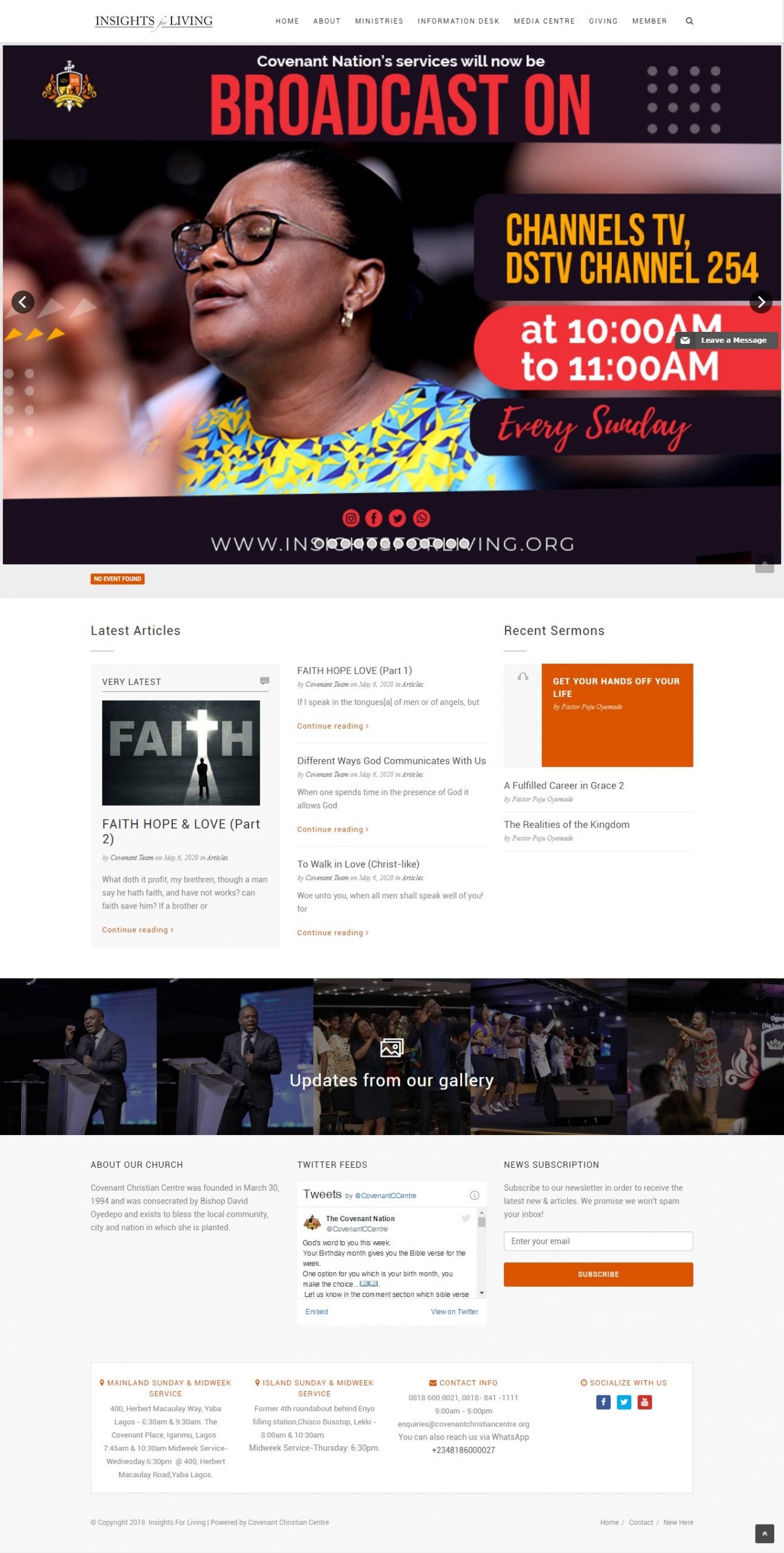 Talent Horizon Multimedia Website Design Project - insight for living